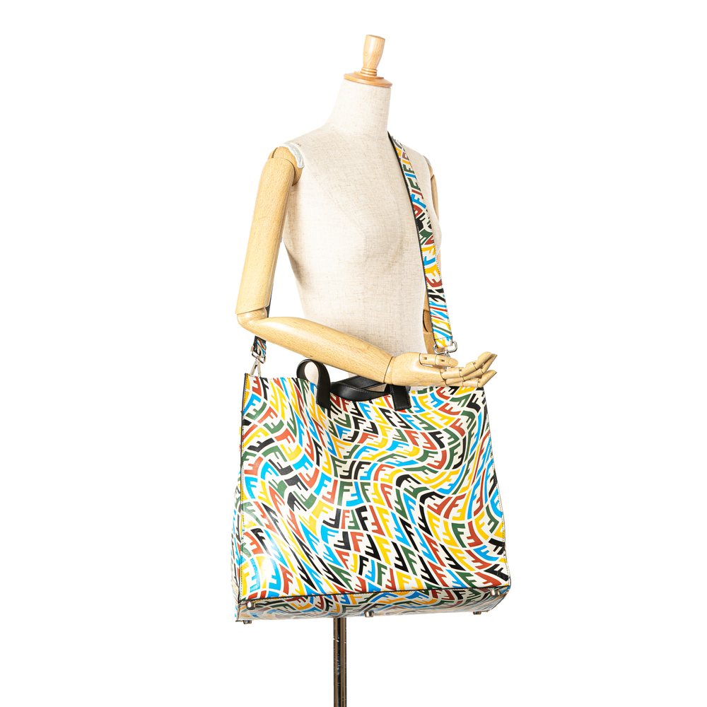 Pre-Loved Fendi Sarah Coleman Leather Vertigo Shopper Tote - Picture 7 of 8